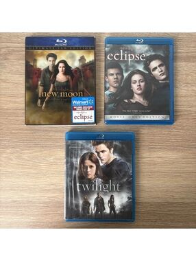 Twilight Blu Ray Collection, 3 Movies, New Moon, Eclipse, Ultimate Fan Edition